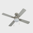 EGLO Gelsina Ceiling Fan & Light - Steel & Satin Nickel