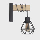 EGLO Townshend Industrial Wall Light - Black