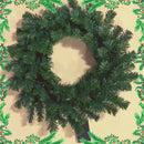 Christmas Sparkle Artificial Wreath 60cm with 30 Warm White LEDs - Green