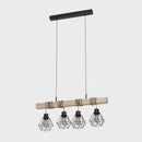 EGLO Townshend Industrial Pendant Light with 4 Bulbs - Black