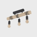 EGLO Townshend Industrial Ceiling Light with 3 Exposed Bulbs