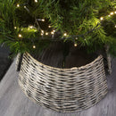 Samuel Alexander KD Willow Christmas Tree Skirt Wicker Rattan- Large Natural