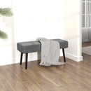 HOMCOM End of Bed Bench with Thick Padding and Steel Legs for Entryway