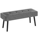 HOMCOM End of Bed Bench with Thick Padding and Steel Legs for Entryway