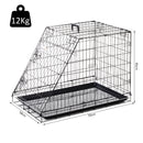 Pawhut Trapeze Collapsible Dog Pet Travel Box Cage Removable Tray 93Lx58Wx65H Cm