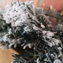 9ft (2.7m) Christmas Snow Flocked Woodcote Fir Garland
