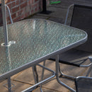 6 Person Garden Furniture Patio Set Table, 6 Chairs & Parasol