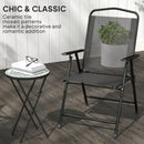 Outsunny Mosaic Garden Table, 35.5cm Folding Coffee Table, Green