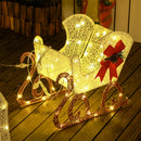 Outsunny Light Up Reindeer & Sleigh Christmas Decoration w/ 170 LED Lights