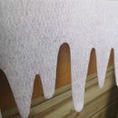 Premier White Felt 18cm x 240cm Decorative Glitter Christmas Icicle Fringe Wall Fireplace Decoration