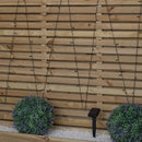 4.9m Solar Powered Outdoor Garden String Lights with 50 Warm White LEDs