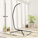 Outsunny Hanging Egg Chair Stand Only, Hammock Chair C-Stand, Black