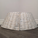 Samuel Alexander KD Willow Christmas Tree Skirt Wicker Rattan White Wash