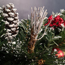 Premier 180cm (6ft) Festive Red Dressed Christmas Garland With Bows And Red Baubles