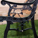 Kids 2 Seater Wooden & Cast Iron Garden Patio Childrens Bench with Animal Design