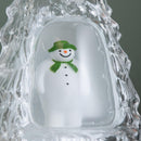 33cm Battery Operated Light up Christmas Tree Water Spinner with The Snowman & LEDs