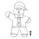 1.2m x 90cm Light up FlexiBright Gingerbread Man Decoration with 456 Twinkling Multi-Coloured LEDs
