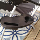 Multi Position Garden Zero Gravity Relaxer Chair Sun Lounger in Black & Silver