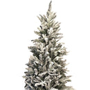 8ft (240cm) Premier Slim Green Lapland Spruce Snow Flocked Christmas Tree PE PVC Mixed Branches