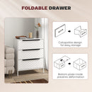 HOMCOM Chest of Drawers, Aluminium Handles, White
