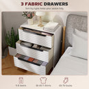 HOMCOM Chest of Drawers, Aluminium Handles, White