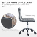 HOMCOM Armless Mid-Back Adjustable Office Chair With 360 Swivel Dark Grey