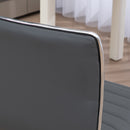 HOMCOM Armless Mid-Back Adjustable Office Chair With 360 Swivel Dark Grey