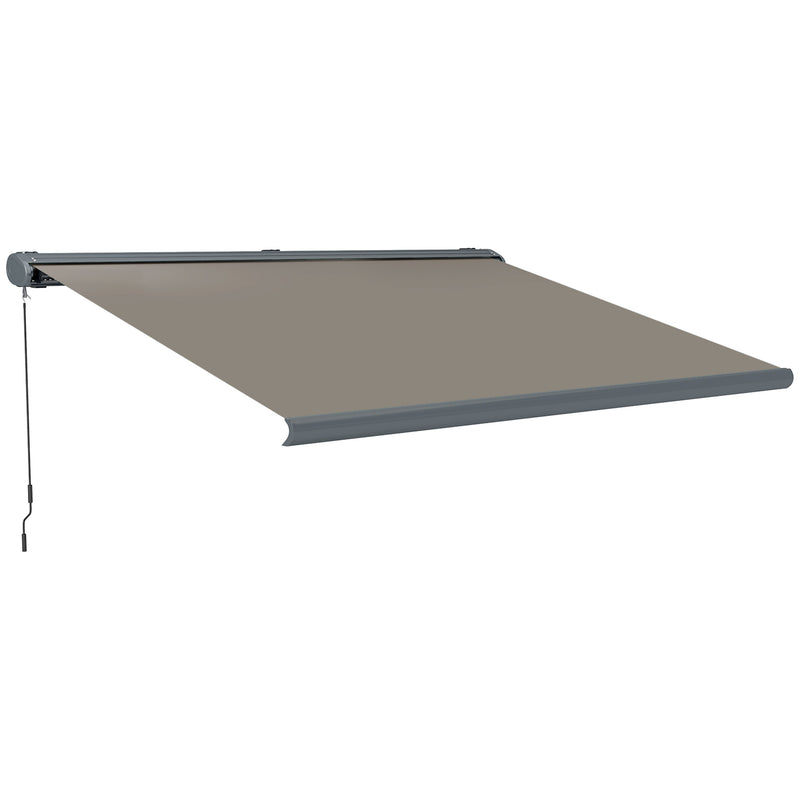 Outsunny 4x3(m) Full Cassette Electric Awning, Aluminium Frame