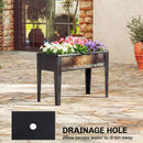 Outsunny Raised Planter, Metal Raised Garden Bed on Legs with Drainage Hole