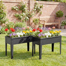 Outsunny Raised Planter, Metal Raised Garden Bed on Legs with Drainage Hole
