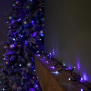 16m 200 LED SupaBrights Christmas String Lights with Timer in Blue, Purple & White