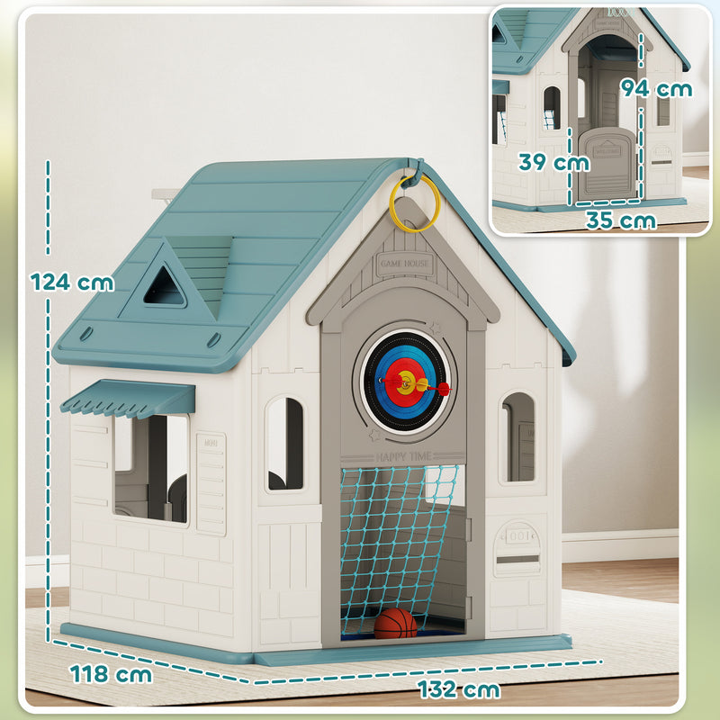 AIYAPLAY Playhouse for Kids Outdoor Indoor, 5 in 1 Garden House