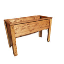 41cm x 109cm Large Rustic Chunky Wooden Raised Flower Bed Planter