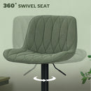 HOMCOM Bar Stools Set Of 2, Modern Armless Bar Chairs