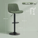 HOMCOM Bar Stools Set Of 2, Modern Armless Bar Chairs