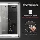 HOMCOM Bathroom Mirror With Bluetooth Clock Lights Demister Pad