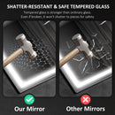 HOMCOM Bathroom Mirror With Bluetooth Clock Lights Demister Pad