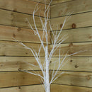1.2m (4ft) Indoor Outdoor Christmas Lit Birch Tree with 48 Warm White LEDs