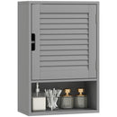 HOMCOM Bathroom Cabinet, Wall Mounted Cabinet with Adjustable Shelves, Grey