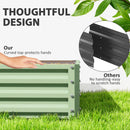 Outsunny Raised Garden Bed Metal Patio Backyard Flower Planter, Light Green