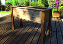 41cm x 109cm Large Rustic Chunky Wooden Raised Flower Bed Planter