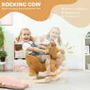 AIYAPLAY Baby Rocking Horse with Song, Safety Belt, Wood Base for 1-3 Years