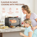 HOMCOM 36L Countertop Toaster Oven With 2 Hot Plates, Grill, Roast, Bake