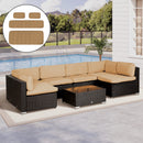 Outsunny Garden Rattan Sofa Set Polyester Cover Replacement No Cushion