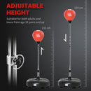HOMCOM Punching Bag With Stand Boxing Bag Set With Adjustable Height Red