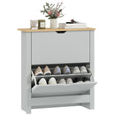 HOMCOM 12-Shoe Storage Cabinet 4 Shelves 2 Drawers Tabletop
