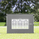 Outsunny Gazebo Side Panels for 3x3(m) or 3x4m Pop Up Gazebo, Dark Grey