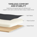 HOMCOM 2 Seater Sofa Settee, Modern Faux Leather Couch with Wood Legs