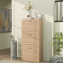 HOMCOM Slim Shoe Storage Cabinet With 3 Flip Drawers For 12 Pair Of Shoes