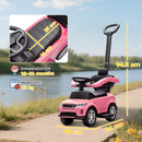 AIYAPLAY Land Rover Licensed Baby Push Car, 2-in-1 Ride On Car, Pink